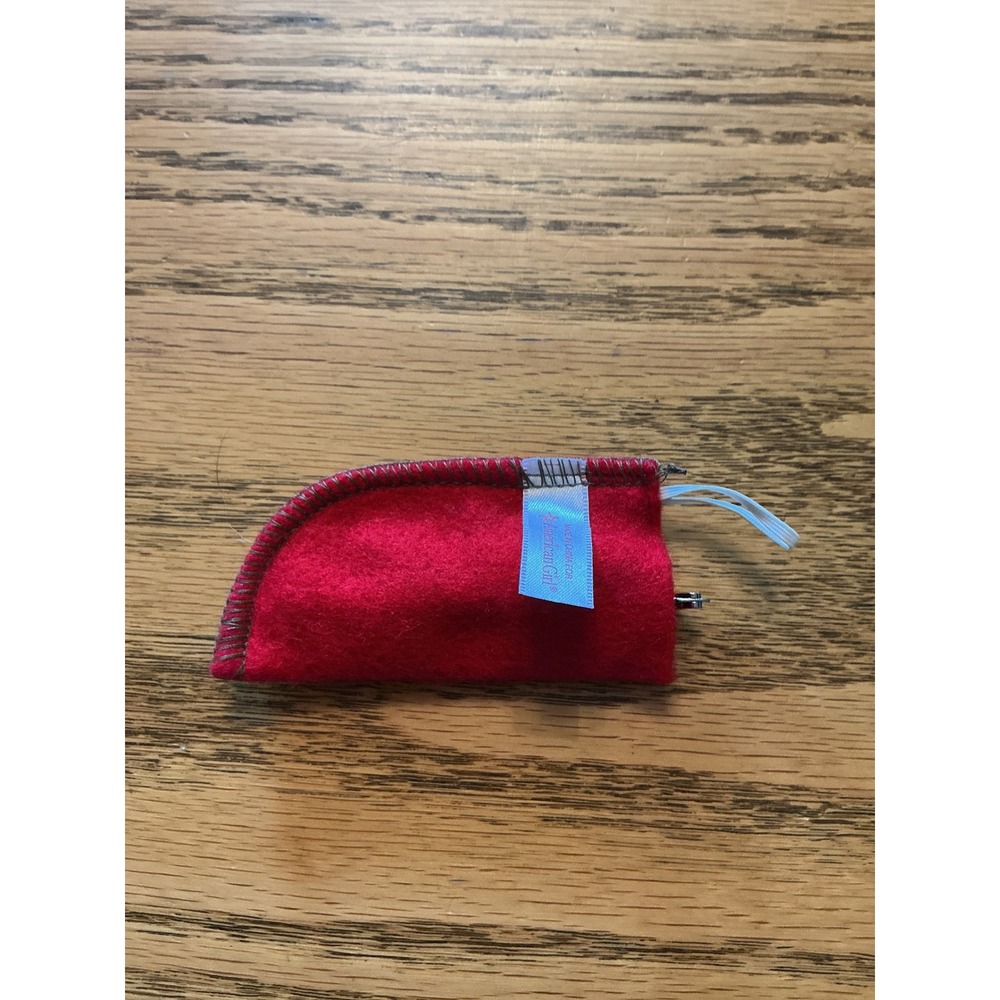 American Girl Doll Round Silver Wire Rim Glasses with Red Felt Case Accessory